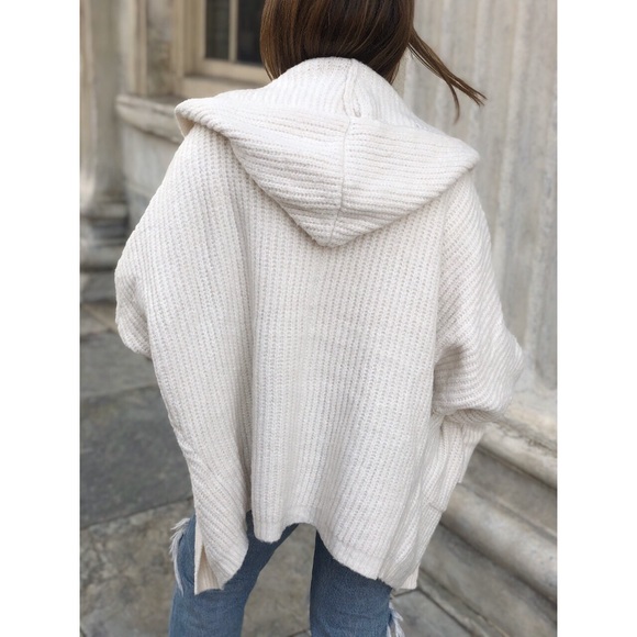 Cream Chunky Knit Hoodie Cardigan - Willow - Picture 3 of 8